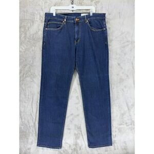 Aviator Mens Straight Fit Jeans Dark Wash Indigo USA Made Size 40 Stretch Denim